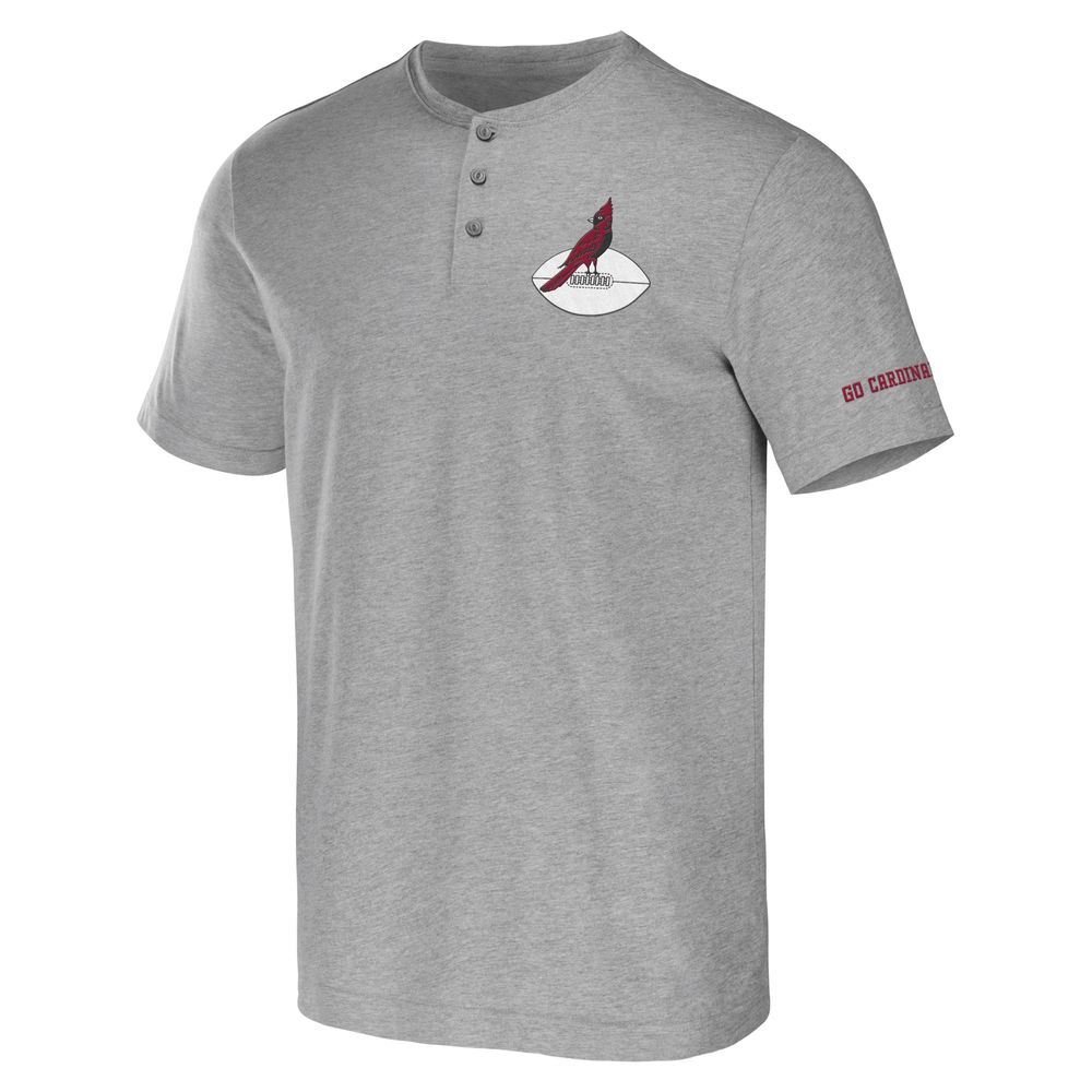 Men's NFL x Darius Rucker Collection by Fanatics Heather Gray Arizona Cardinals Henley T-Shirt