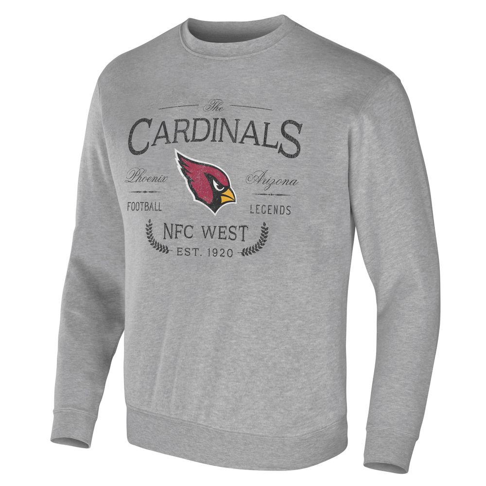 Men's NFL x Darius Rucker Collection by Fanatics Heather Gray Arizona Cardinals Pullover Sweatshirt