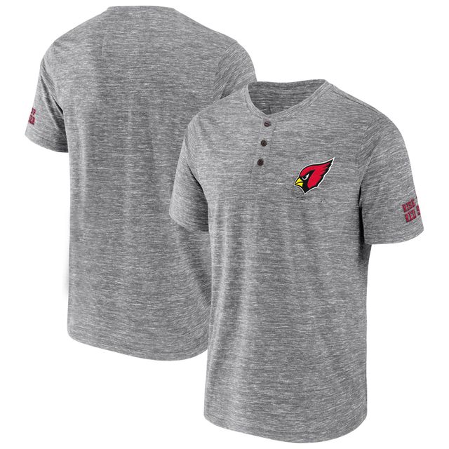 Collection NFL x Darius Rucker pour homme par Fanatics T-shirt chiné gris Arizona Cardinals Henley