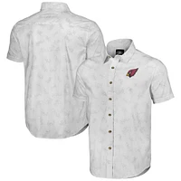 Chemise boutonnée à manches courtes tissée blanche Arizona Cardinals pour homme de la collection NFL x Darius Rucker par Fanatics