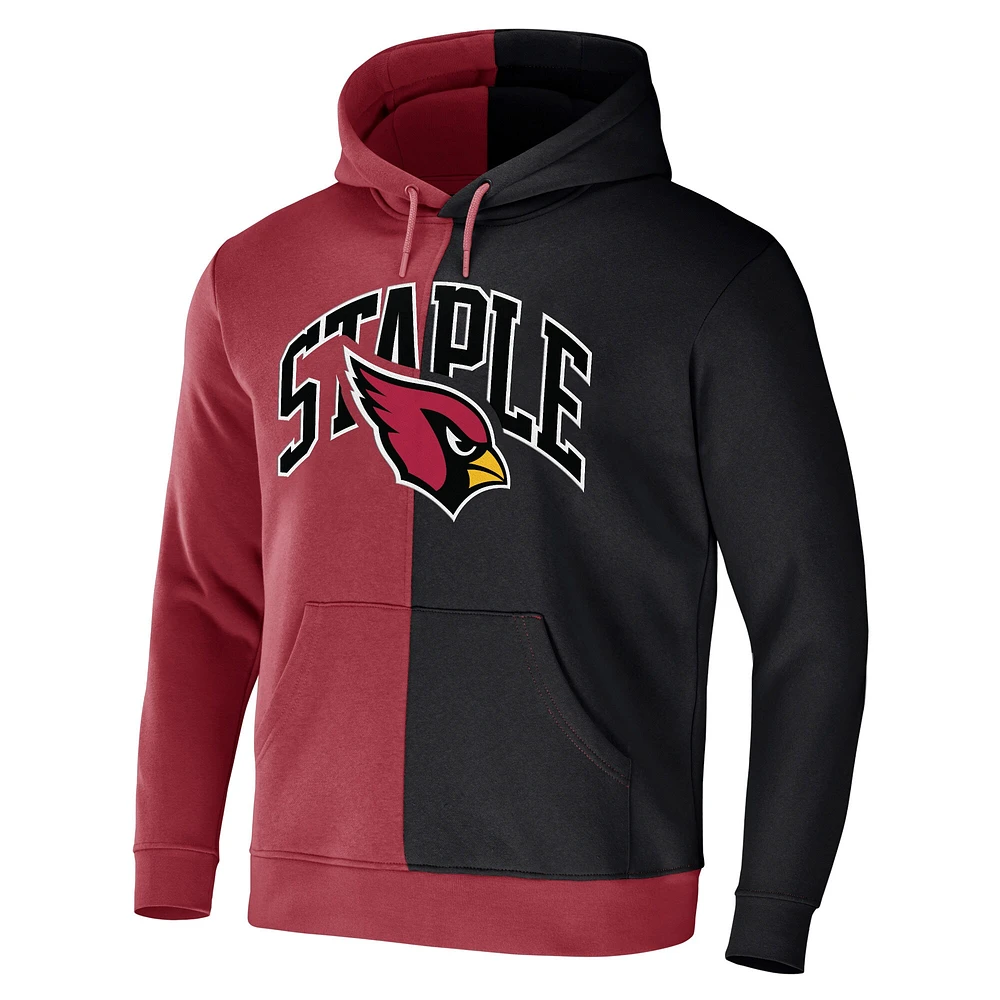 Chandail à capuchon NFL x Staple Cardinal Arizona Cardinals Split Logo pour homme