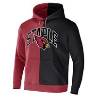 Men's NFL x Staple Cardinal Arizona Cardinals Split Logo Pullover Hoodie