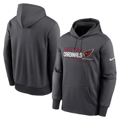 Arizona Cardinals Nike Prime Logo Name Split Pullover Hoodie - Anthracite