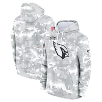 Sweat à capuche en polaire Nike Arctic Camo Arizona Cardinals 2024 Salute to Service Club pour homme