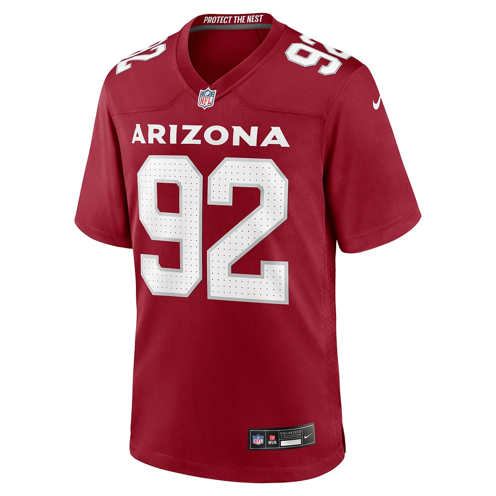 Maillot de match l'équipe Nike Bilal Nichols Cardinal Arizona Cardinals pour homme