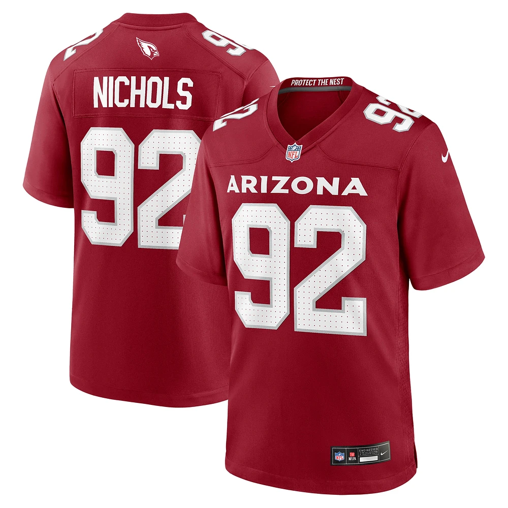 Men's Nike Bilal Nichols  Cardinal Arizona Cardinals Team Game Jersey