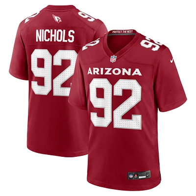 Maillot de match l'équipe Nike Bilal Nichols Cardinal Arizona Cardinals pour homme