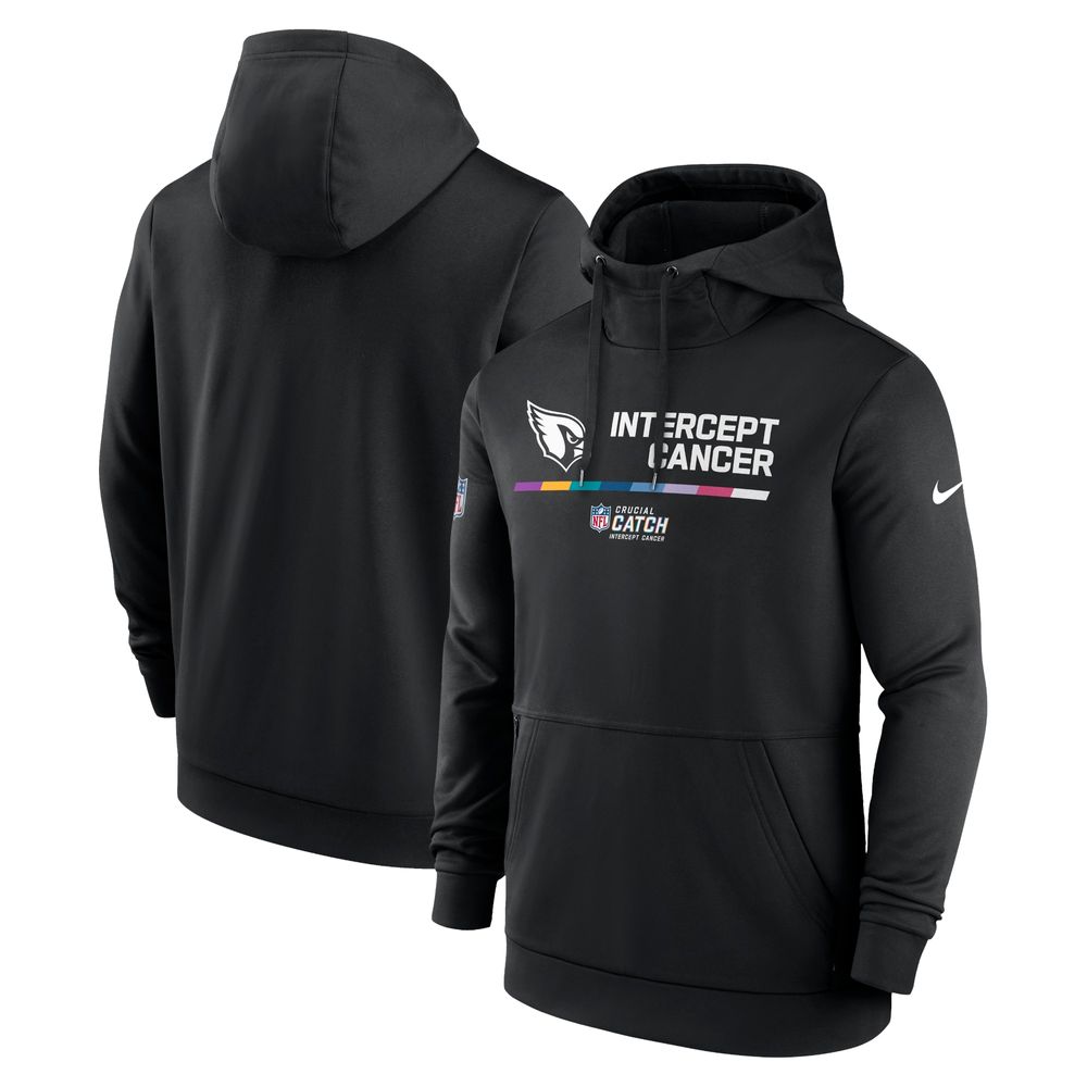 Men's Nike Black Arizona Cardinals 2022 NFL Crucial Catch - Therma Performance Pullover Hoodie