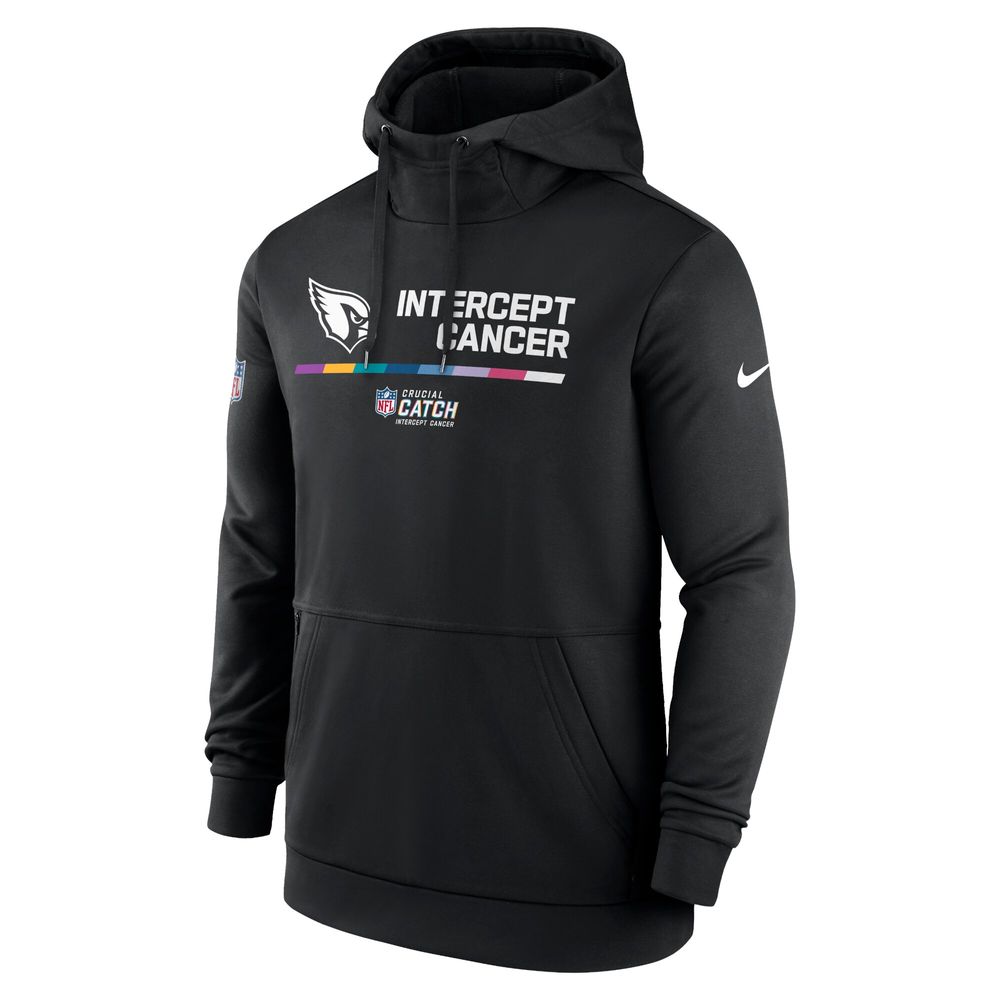 Men's Nike Black Arizona Cardinals 2022 NFL Crucial Catch - Therma Performance Pullover Hoodie