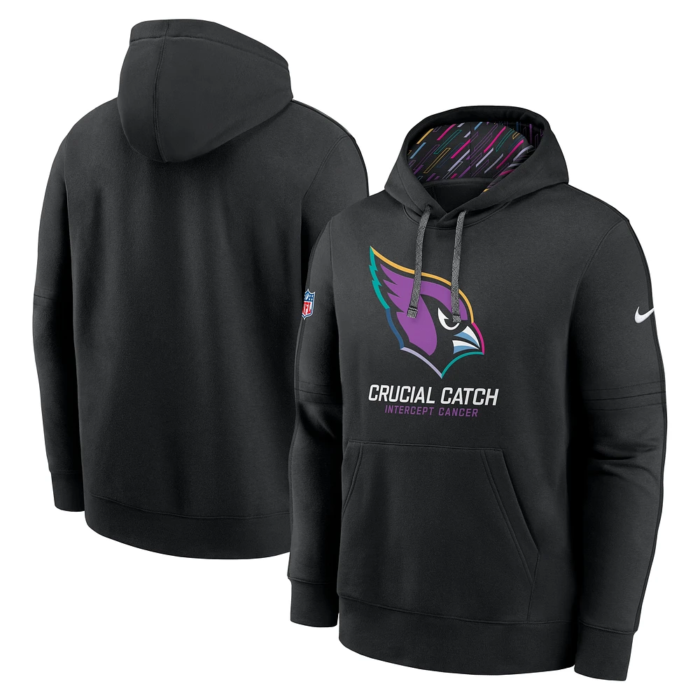 Sweat à capuche Nike noir Arizona Cardinals 2024 NFL Crucial Catch Club pour homme