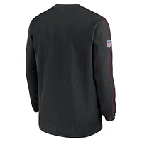 Haut à manches longues Nike noir pour homme Arizona Cardinals 2024 Sideline Coaches