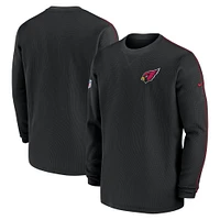 Haut à manches longues Nike noir pour homme Arizona Cardinals 2024 Sideline Coaches