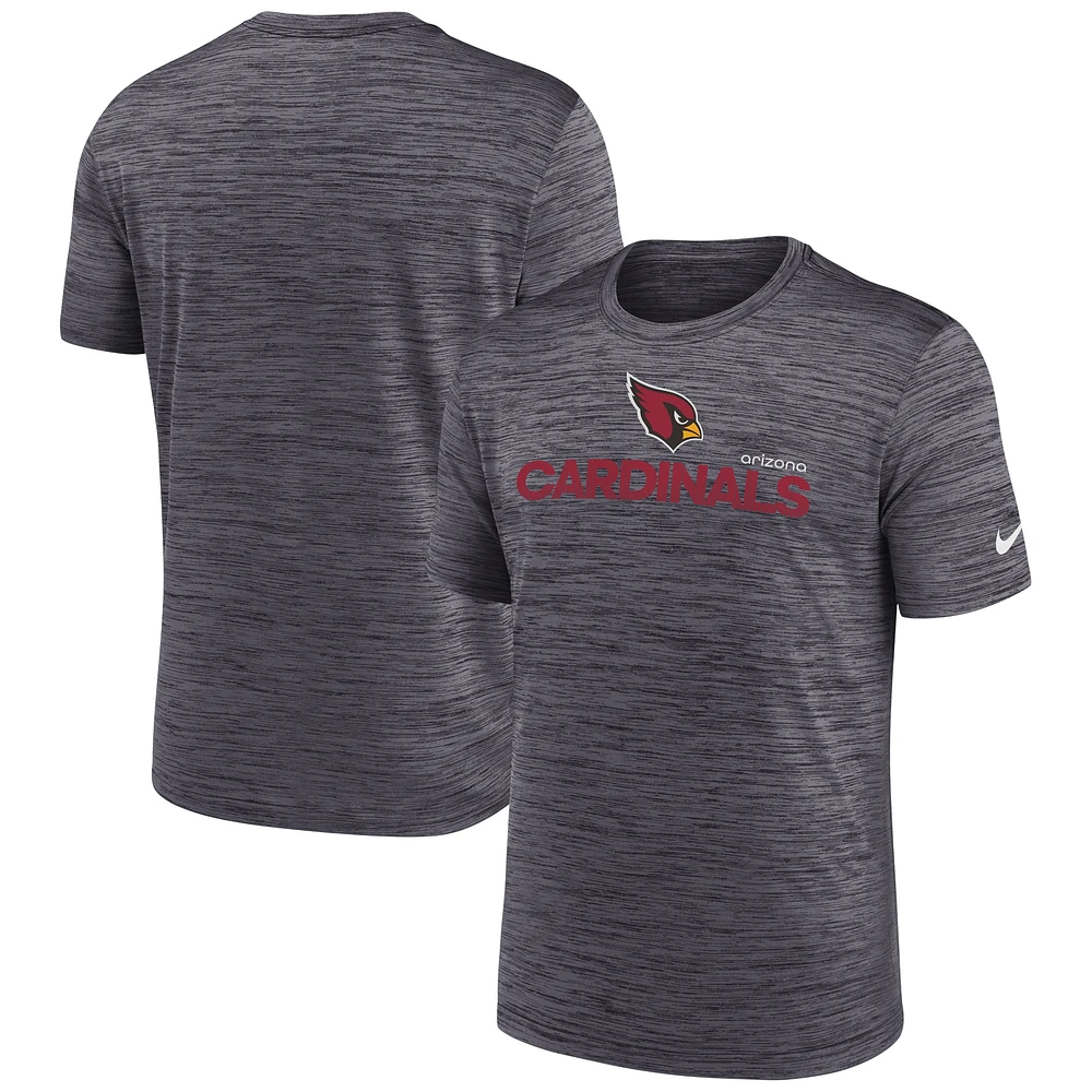 T-shirt Nike noir Arizona Cardinals Blitz Velocity Modern Performance pour homme