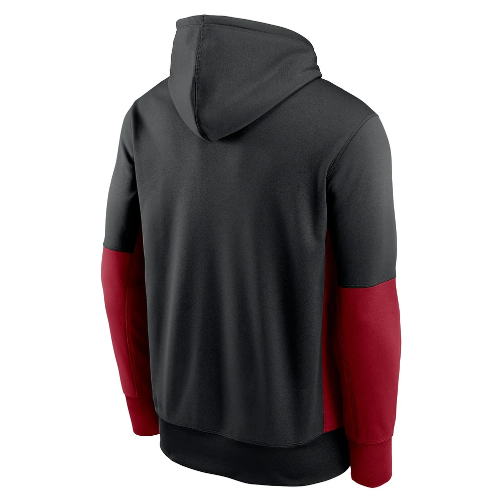 Sweat à capuche en molleton blocs de couleur Nike Cardinals l'Arizona noir pour homme