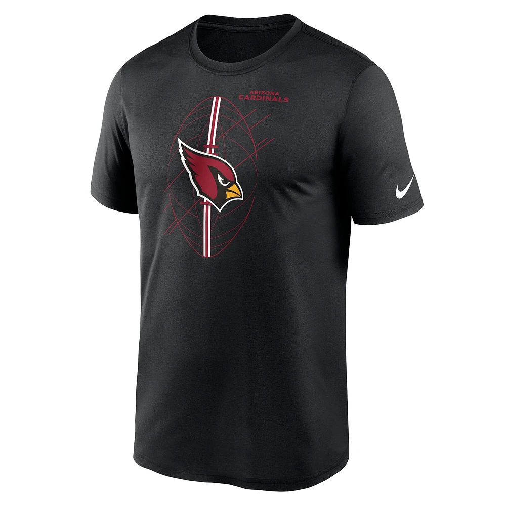 T-shirt de performance Icon Legend des Cardinals l'Arizona Nike noir pour homme