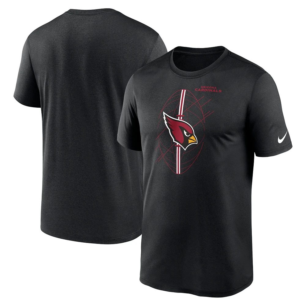 T-shirt de performance Icon Legend des Cardinals l'Arizona Nike noir pour homme