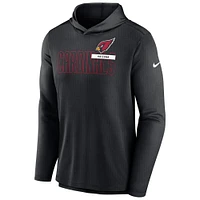 T-shirt à capuche et manches longues Nike Arizona Cardinals pour homme, noir léger