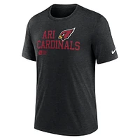 Men's Nike Black Arizona Cardinals Overlap Lockup Tri-Blend T-Shirt