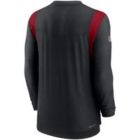 Men's Nike Black Arizona Cardinals Sideline Tonal Logo Performance Player Long Sleeve T-Shirt