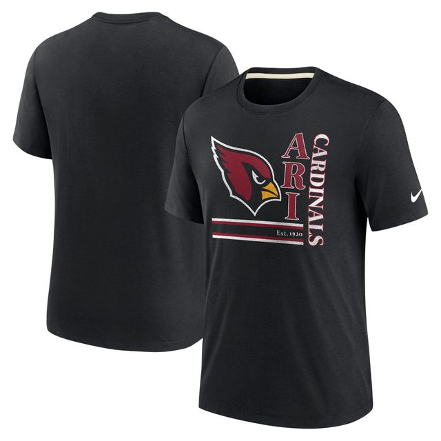 T-shirt à trois mélanges avec logo Wordmark des Cardinals de l'Arizona Nike pour homme, noir