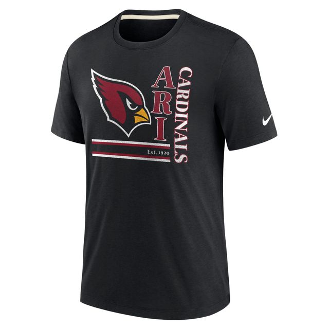 T-shirt à trois mélanges avec logo Wordmark des Cardinals de l'Arizona Nike pour homme, noir