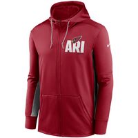 Men's Nike Cardinal/Gray Arizona Cardinals Mascot Performance Full-Zip Hoodie