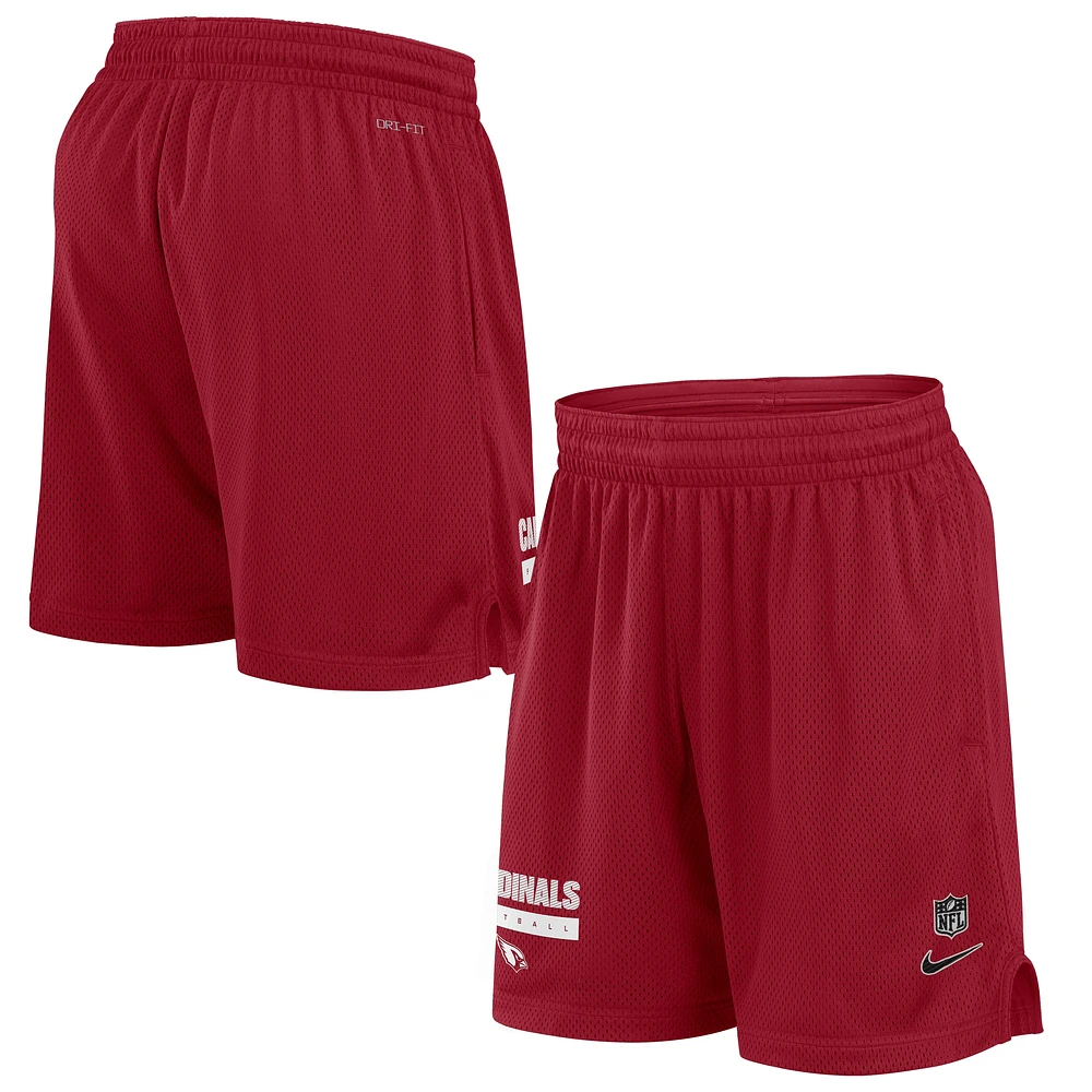 Men's Nike Cardinal Arizona Cardinals 2024 Sideline Performance Mesh Shorts