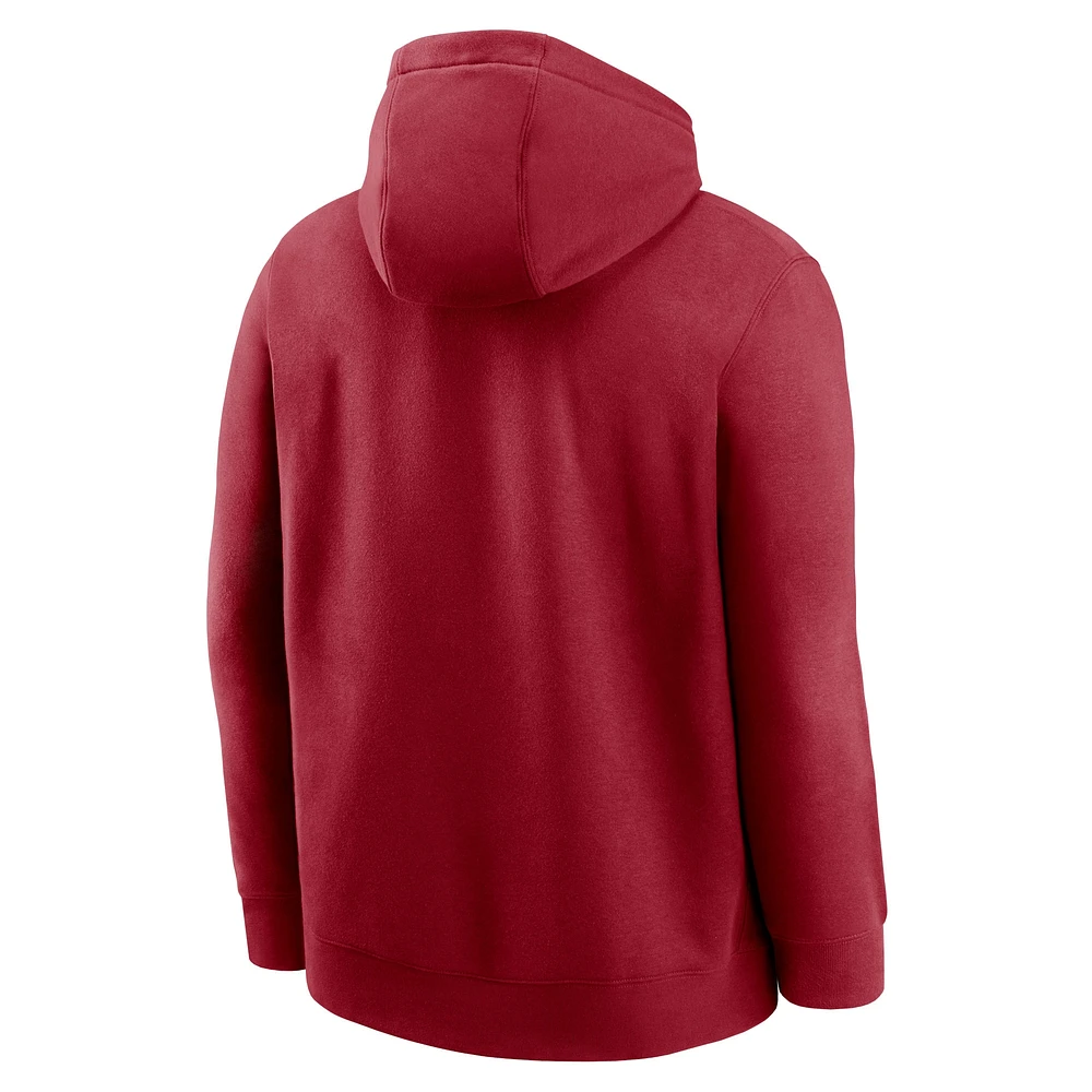 Sweat à capuche avec logo Nike Cardinal Arizona Cardinals Club pour homme