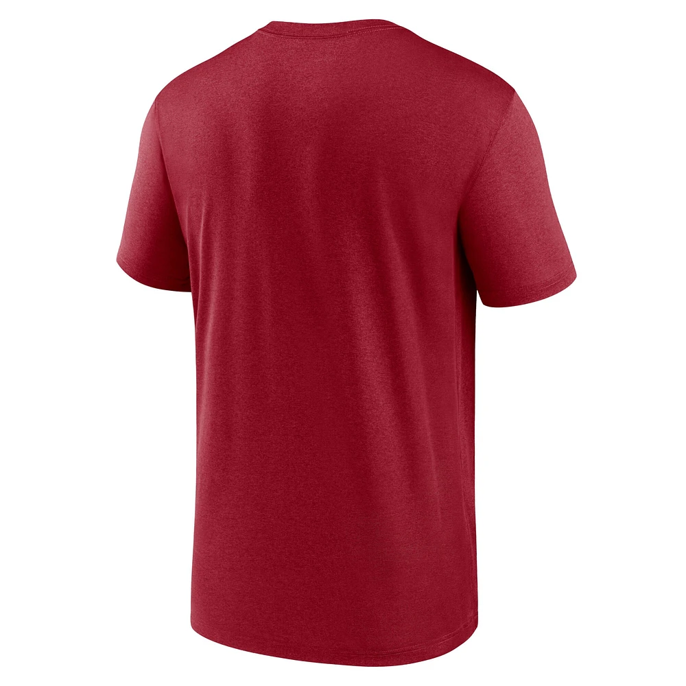 T-shirt de performance Nike Cardinal Arizona Cardinals Legend Logo pour homme