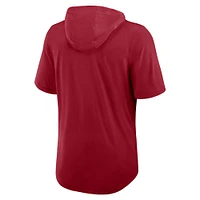 Men's Nike Cardinal Arizona Cardinals Lockup Tri-Blend Hoodie T-Shirt