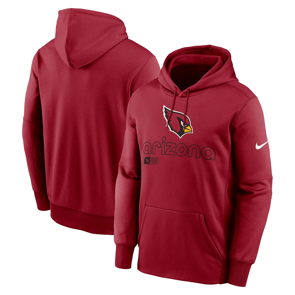 Sweat à capuche Nike Cardinal Arizona Cardinals Performance pour homme