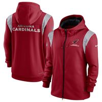 Men's Nike Cardinal Arizona Cardinals Performance Sideline Lockup Full-Zip Hoodie