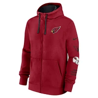 Men's Nike Cardinal Arizona Cardinals Primetime Club Full-Zip Hoodie