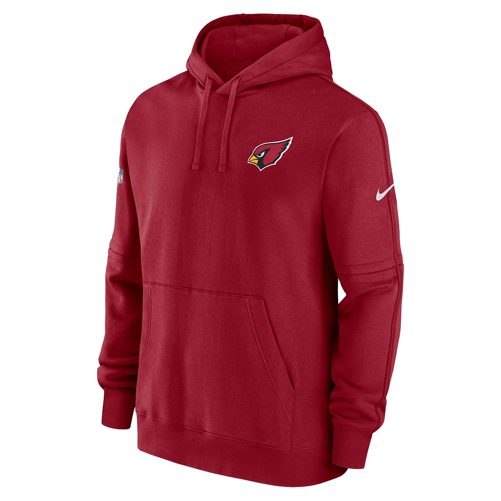 Chandail à capuchon en molleton pour homme Cardinal Arizona Cardinals Sideline Club de Nike