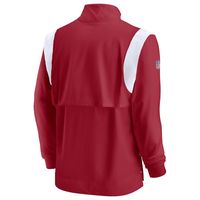 Men's Nike Cardinal Arizona Cardinals Sideline Coaches Chevron Lockup Quarter-Zip Top