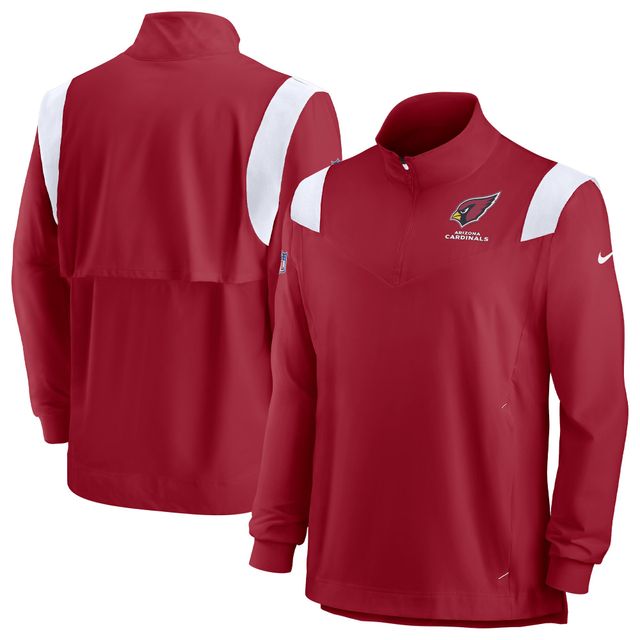 Haut à quart de zip pour homme Cardinal Arizona Cardinals Sideline Coaches Chevron Lockup Nike