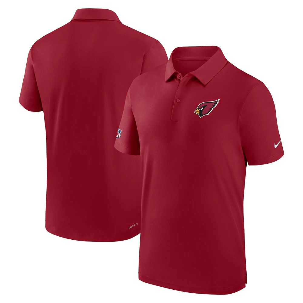 Polo de performance Nike Cardinal Arizona Cardinals Sideline Coaches pour homme