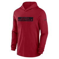 T-shirt à manches longues Nike Cardinal Arizona Cardinals Sideline pour homme