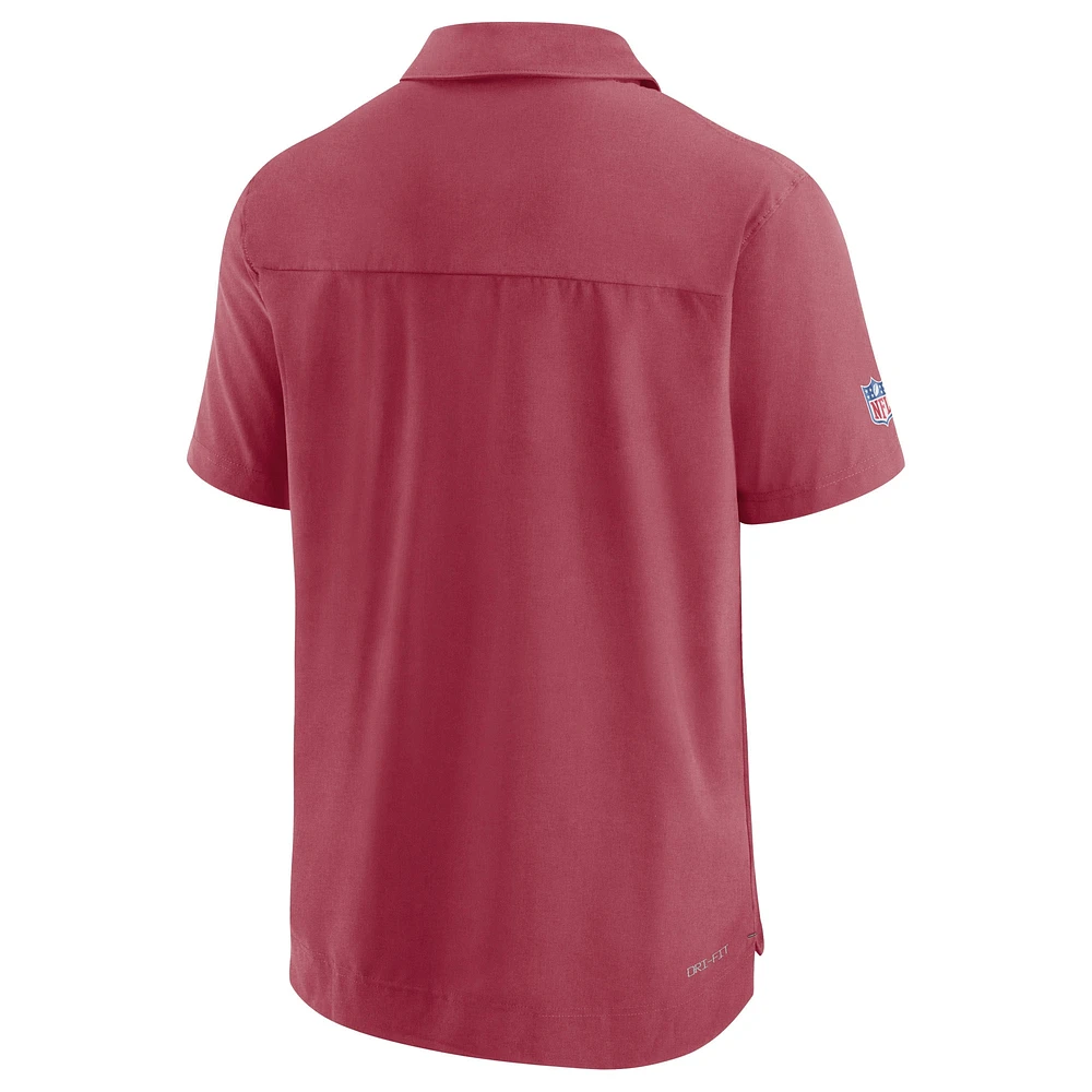 Men's Nike Cardinal Arizona Cardinals Sideline Lockup Performance Polo