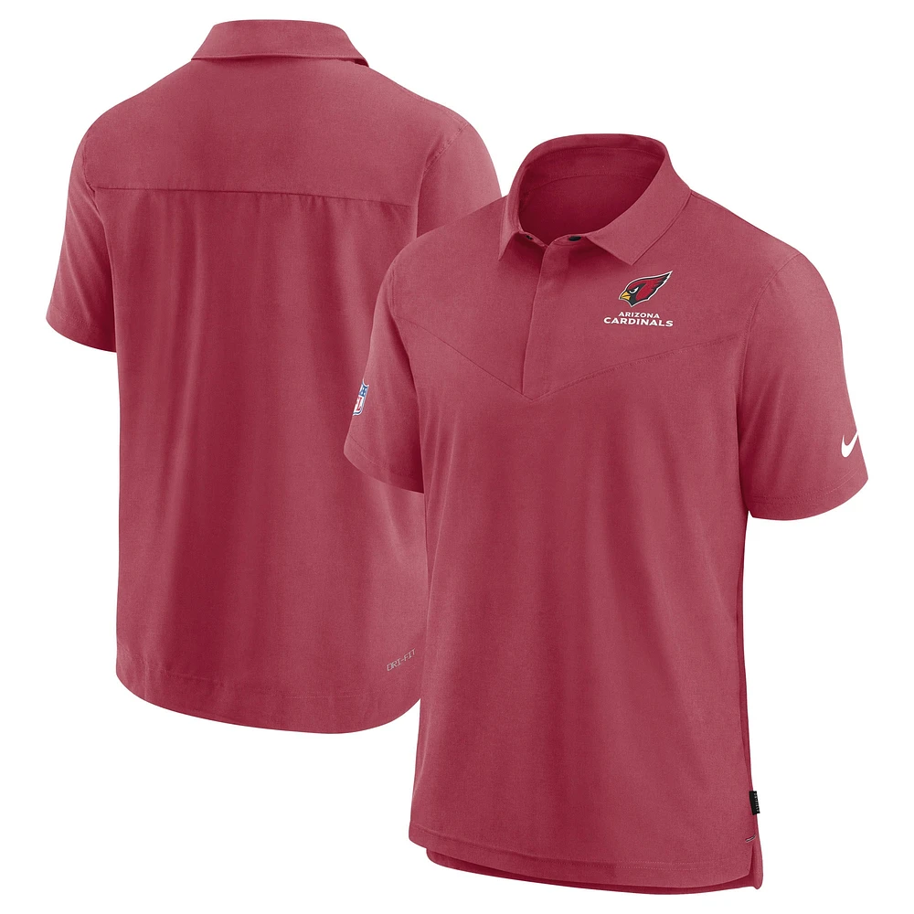 Men's Nike Cardinal Arizona Cardinals Sideline Lockup Performance Polo