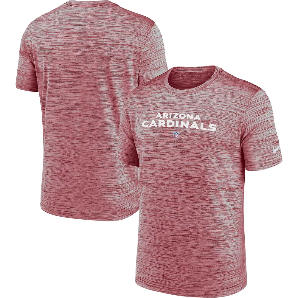 T-shirt Nike Cardinal Arizona Cardinals Team Sideline Velocity Performance pour homme