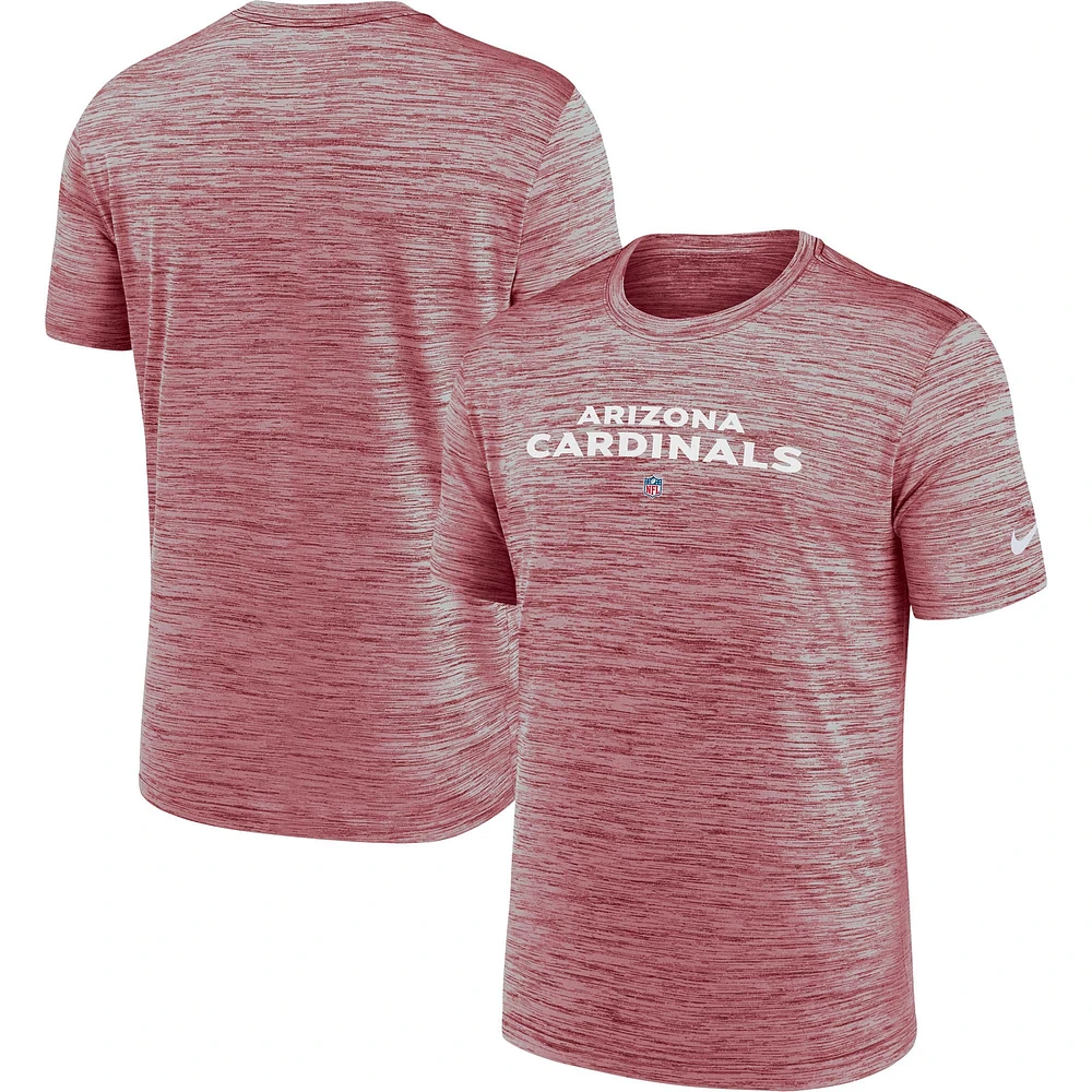 T-shirt de performance Nike Cardinal Arizona Cardinals Velocity pour homme