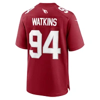 Men's Nike Carlos Watkins Cardinal Arizona Cardinals Game Player Jersey