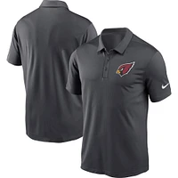 Polo d'équipe graphique thermoscellé Nike Arizona Cardinals Fan Gear Franchise pour homme, anthracite