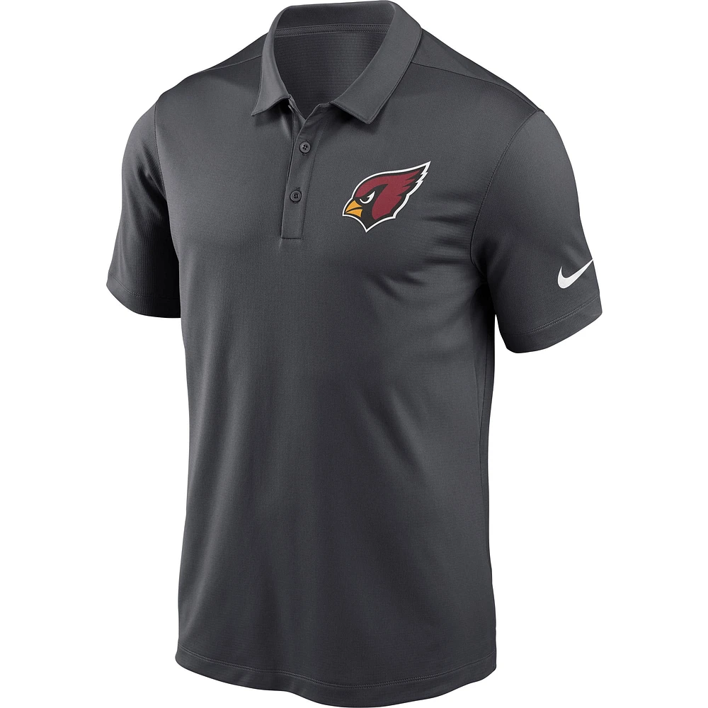 Men's Nike Charcoal Arizona Cardinals Fan Gear Franchise Heat-Sealed Graphic Team Polo