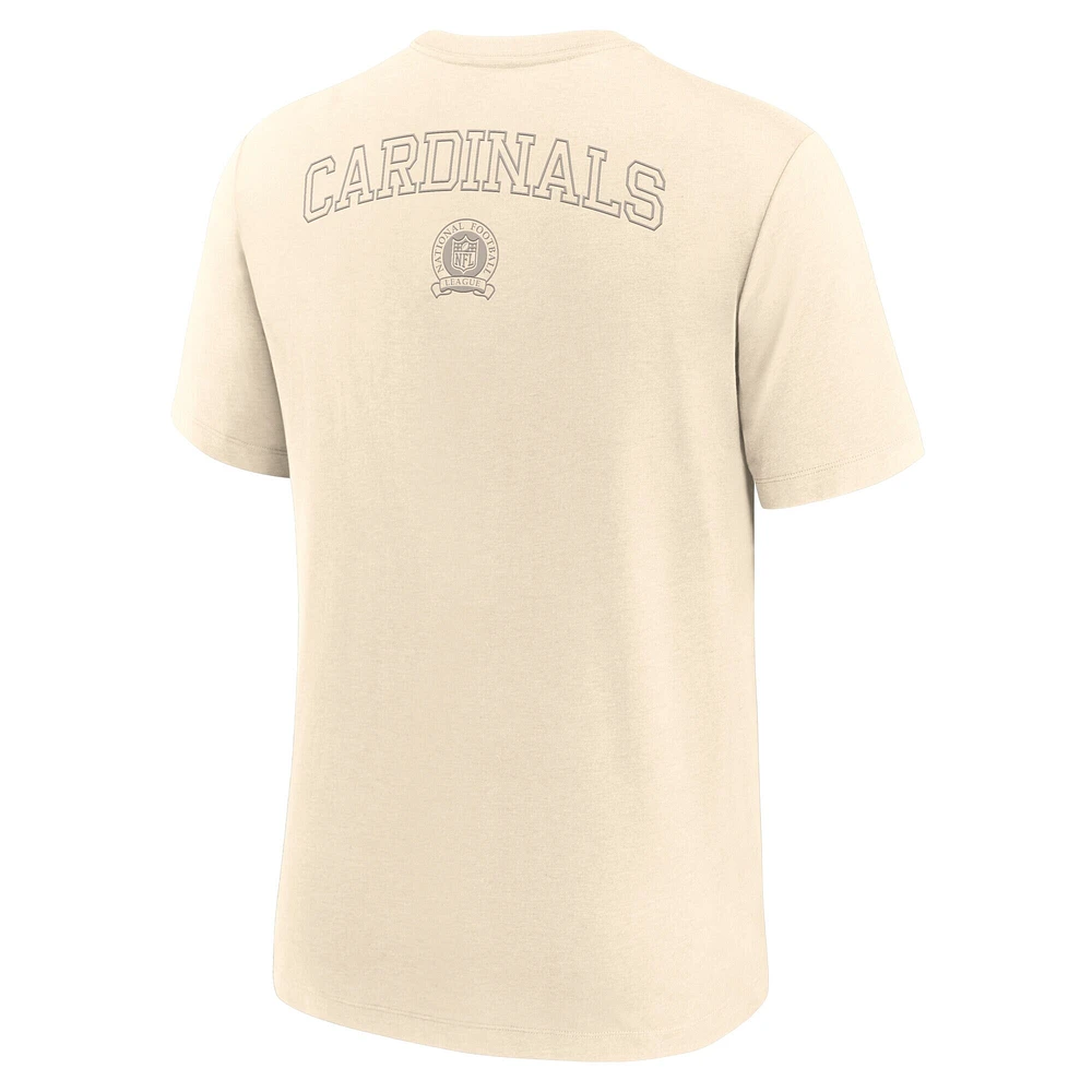T-shirt Nike crème Glory Tri-Blend pour homme, Arizona Cardinals