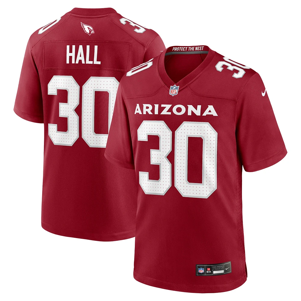 Maillot de match l'équipe Nike Darren Hall Cardinal Arizona Cardinals pour homme