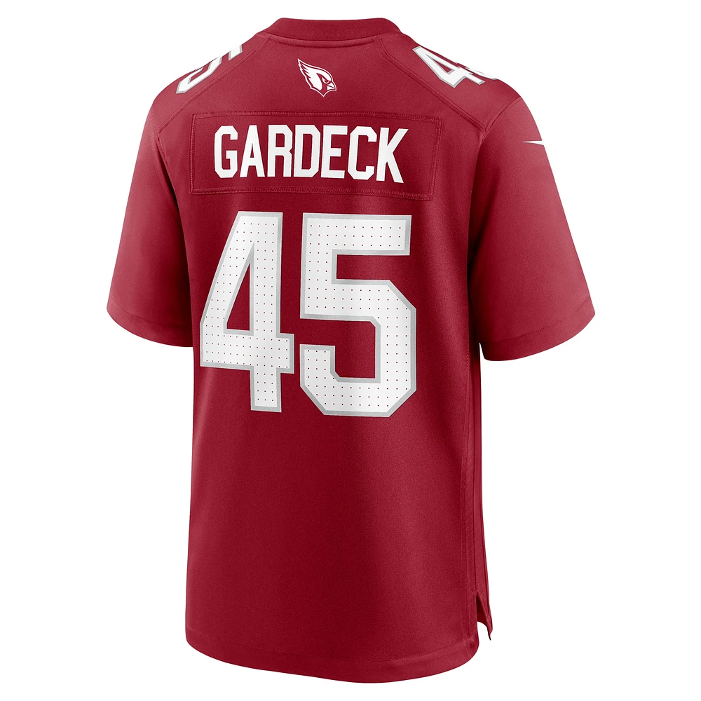 Men's Nike Dennis Gardeck  Cardinal Arizona Cardinals Team Game Jersey