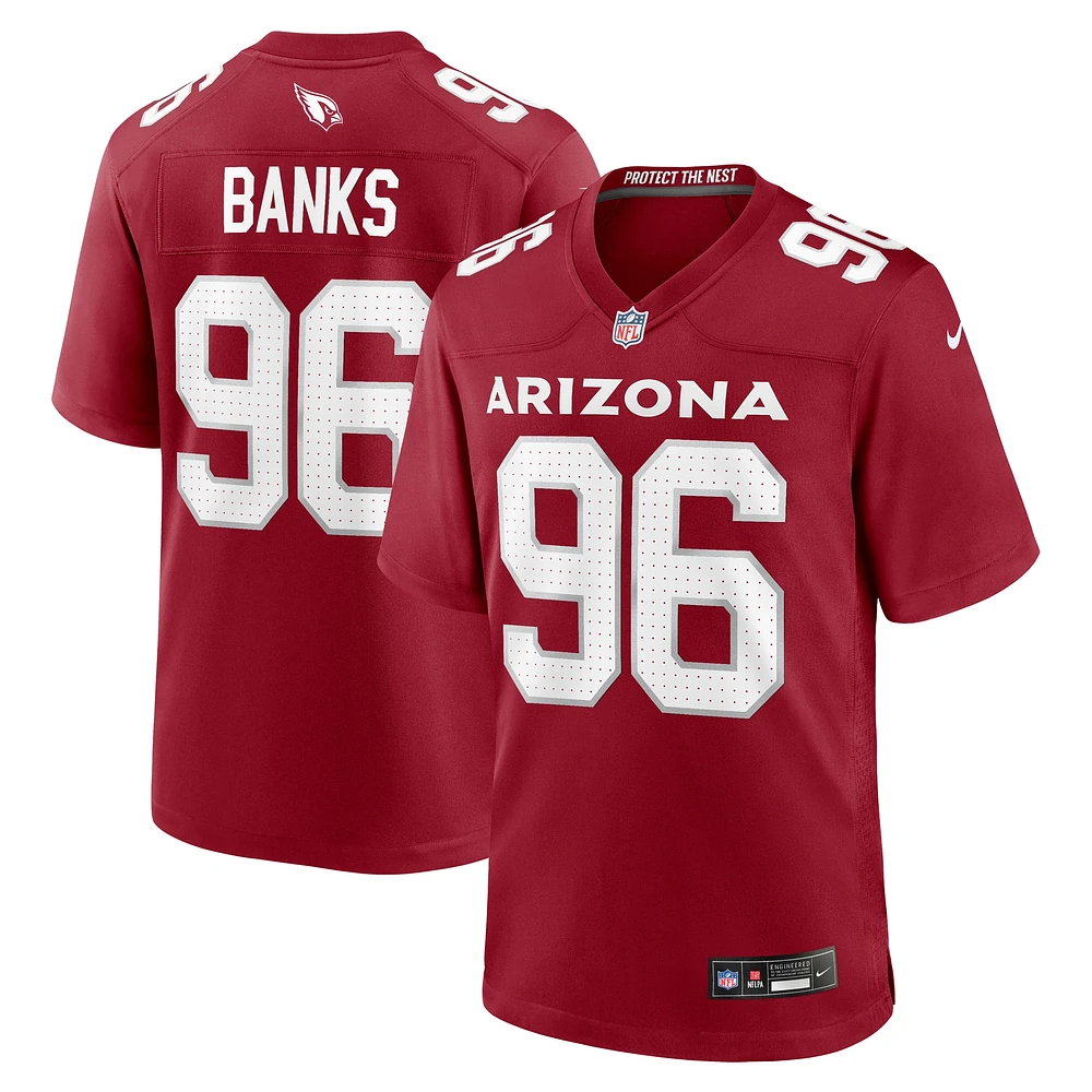 Men's Nike Eric Banks  Cardinal Arizona Cardinals Game Jersey