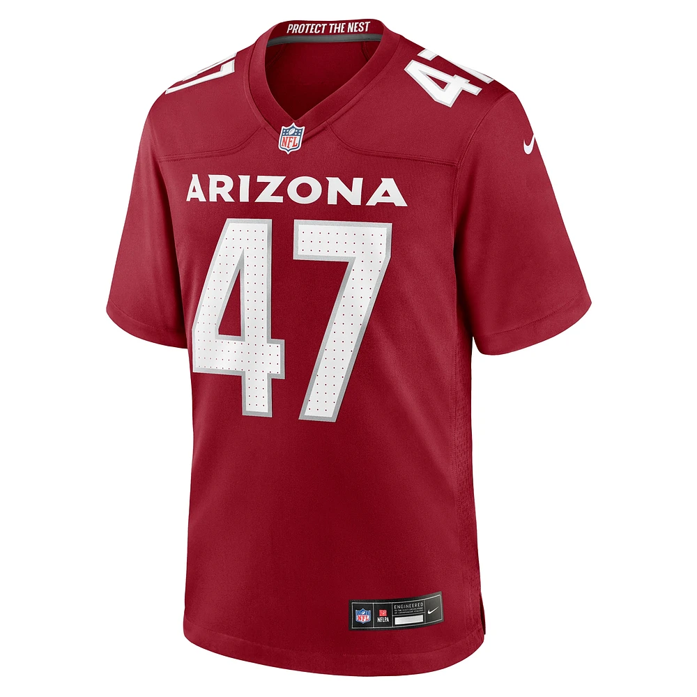 Men's Nike Ezekiel Turner  Cardinal Arizona Cardinals Team Game Jersey